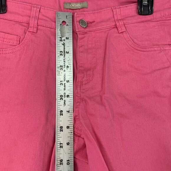 Orsay Womens 8 Denim Jeans Pink Skinny Low Rise Stretch Barbie Preppy - Picture 7 of 14